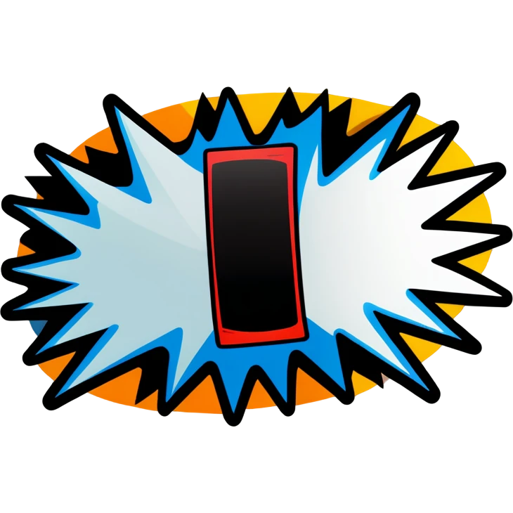 Comic book text box emoji