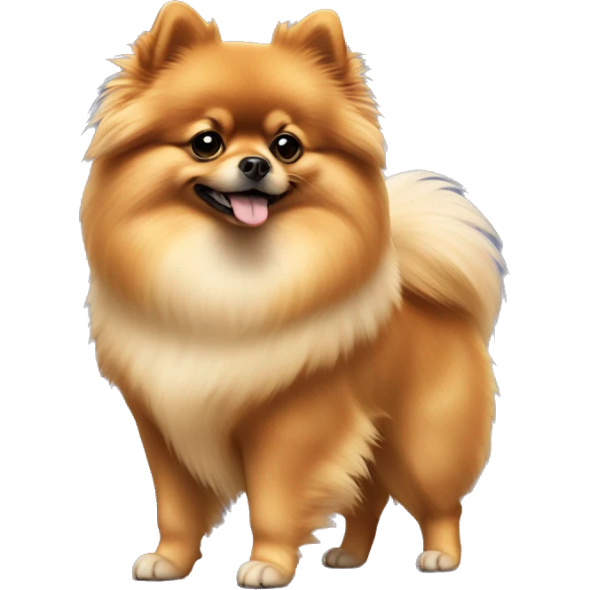 Full-length Pomeranian side view emoji