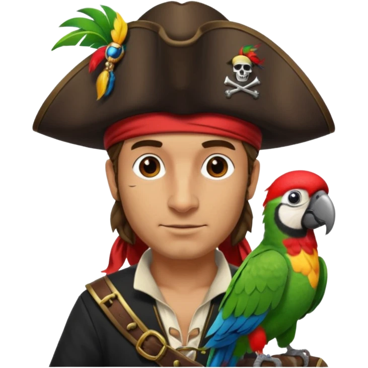 pirate and parrot emoji