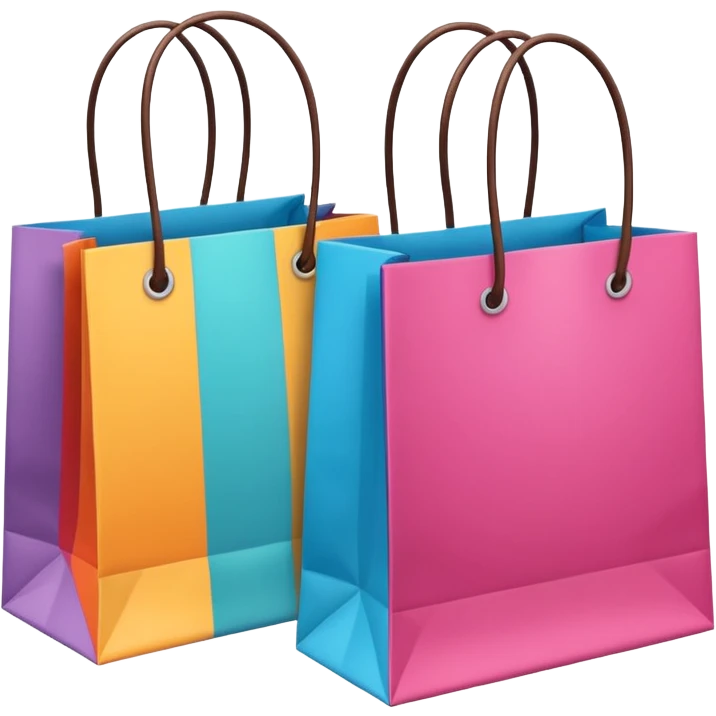 2 beautiful shopping bag emoji