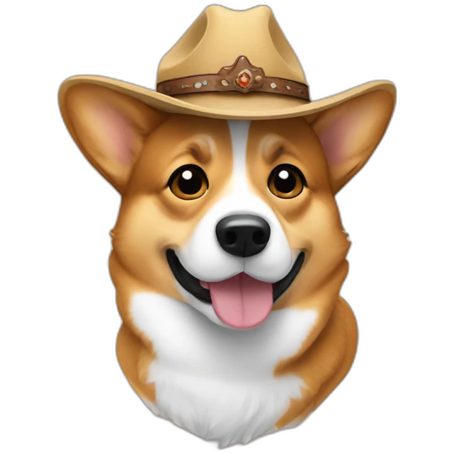 corgi with cowboy hat emoji