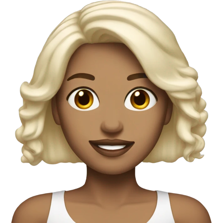 Pretty white blonde woman emoji