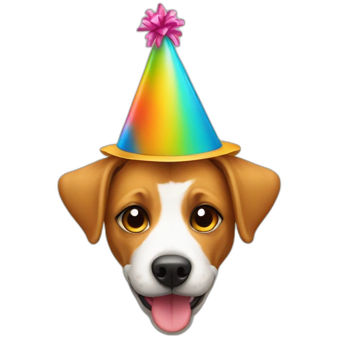party hat dog emoji