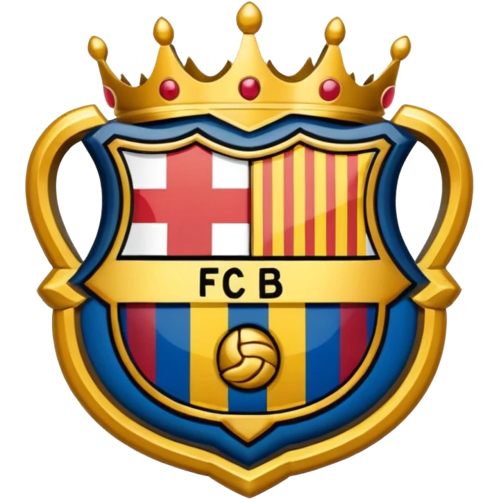 El escudo del Barcelona con unas esposas emoji