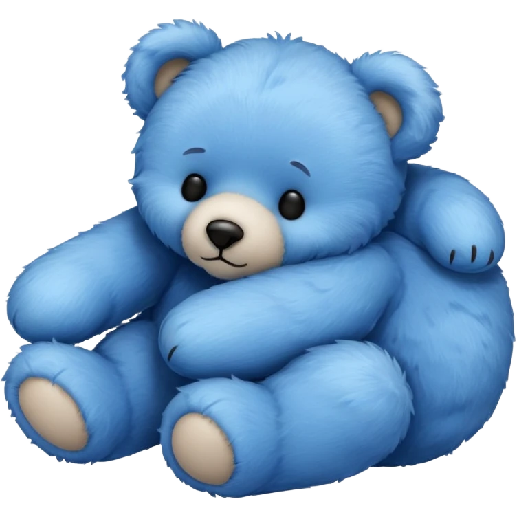 sleeping blue teddy bear emoji