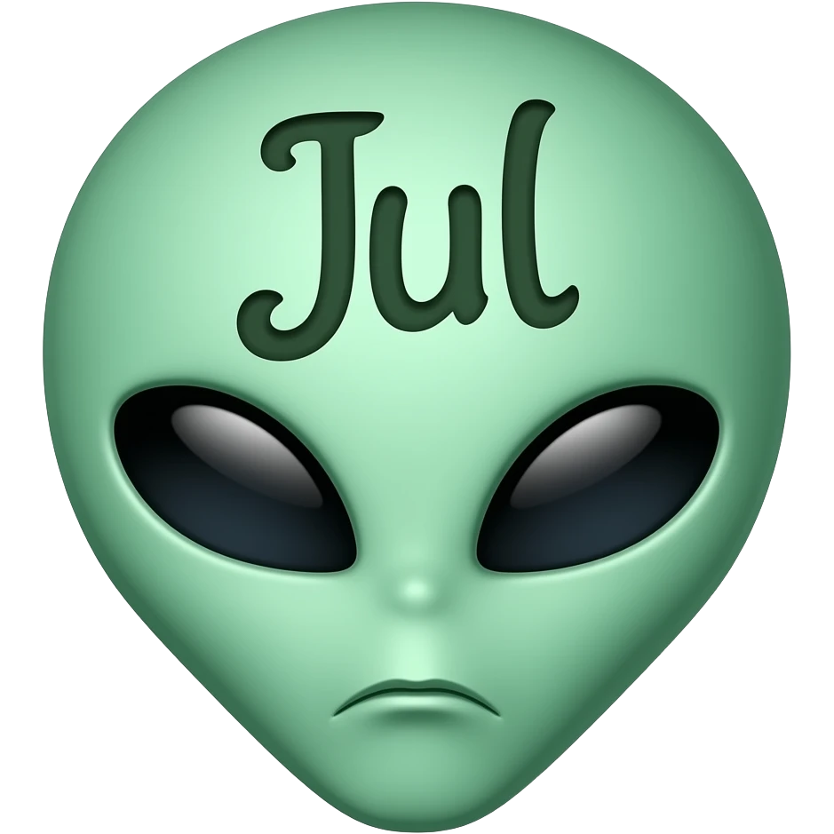 Peux-tu me faire un emoji avec le signe Jul le rap  une tête d’ovni emoji