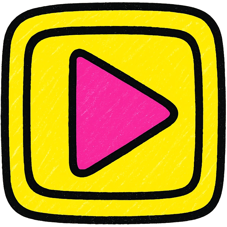 Graphic: 🎥 Play button icon (white) with yellow glow.
Animation: Play button pulses softly.
Background: Transparent.


 emoji