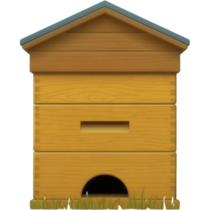 classic bee hive with entrance emoji