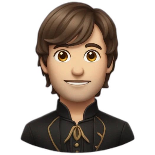 magician with side bangs, brown hair emoji
