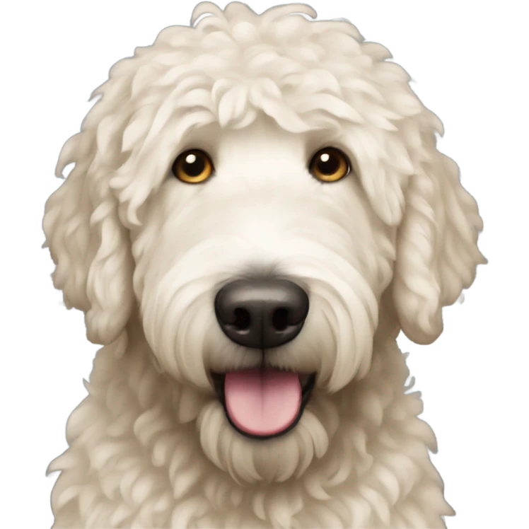 White fatter golden doodle  emoji
