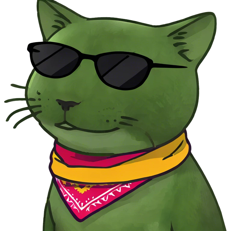 Cat with sunglasses emoji