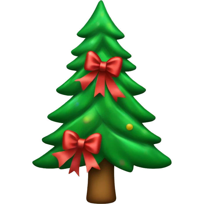 Christmas tree with bows emoji