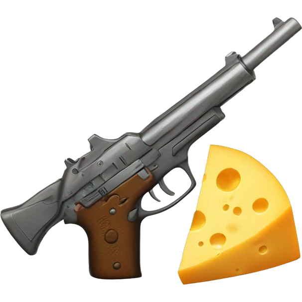 Cheese with a gun emoji
