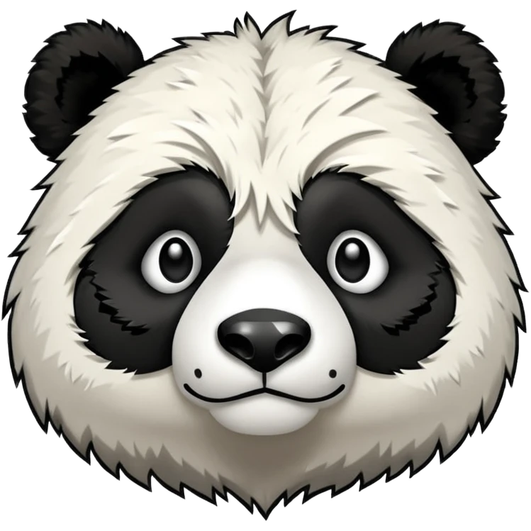 shredded panda with a cut off  emoji