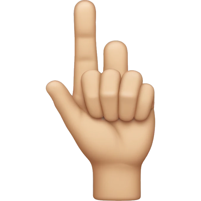 Middle finger with straight face emoji