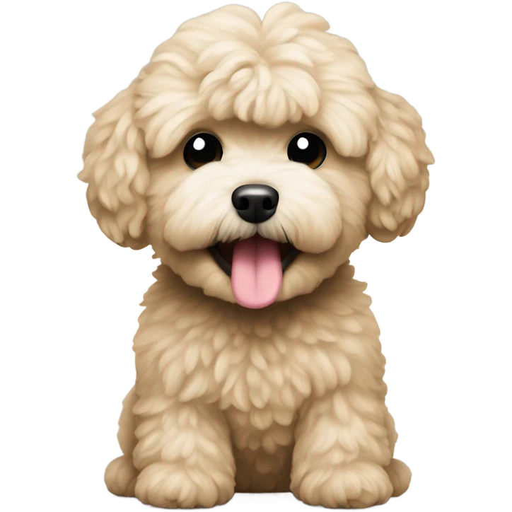 Maltipoo sing karaoke emoji