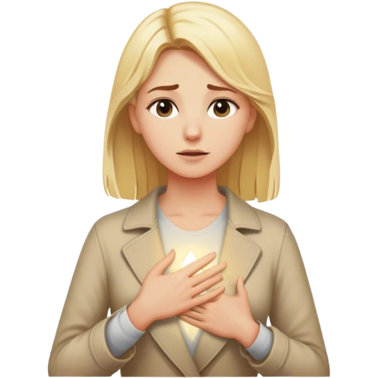 back of a blonde woman in front of a 2 crossroads places a hand on their chest, taking a deep breath before choosing the light path, symbolizing their decision to respond instead of react with peace. light trail  emoji