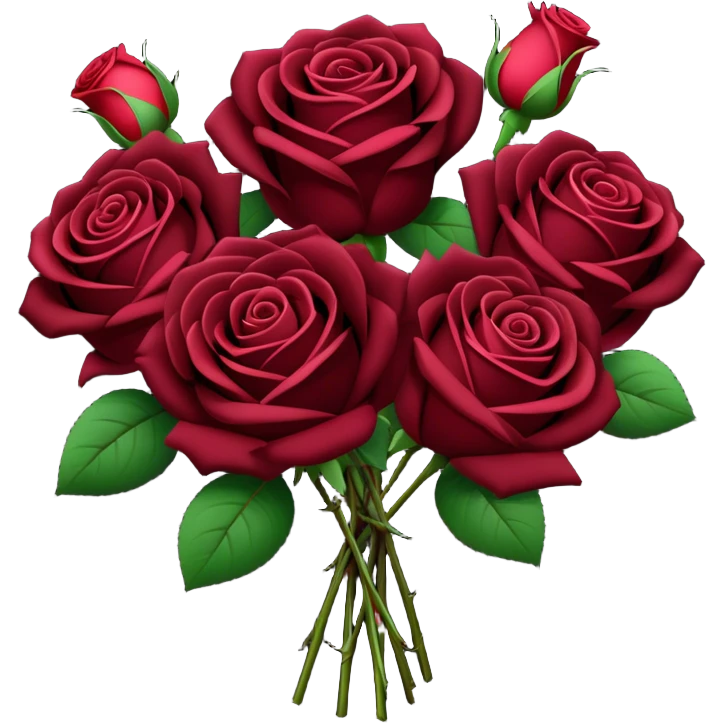 dark burgundy Bouquet emoji