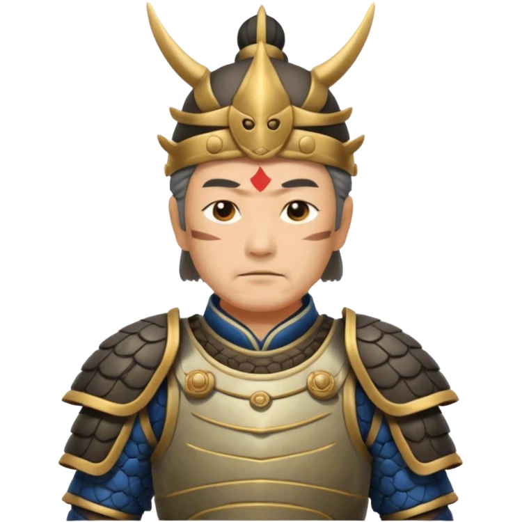 Japanese Castle Lord, old, half body emoji