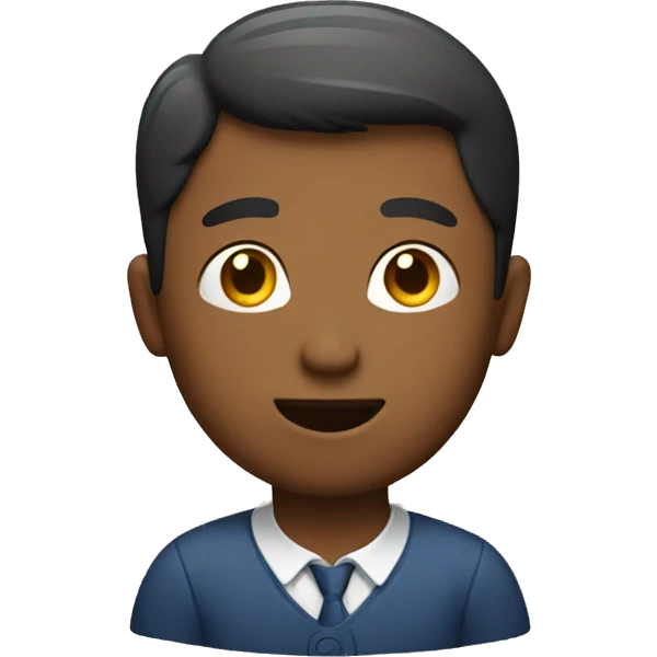 man learning emoji
