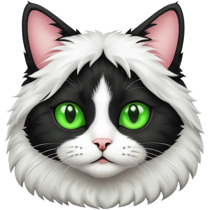 Black white cat emoji