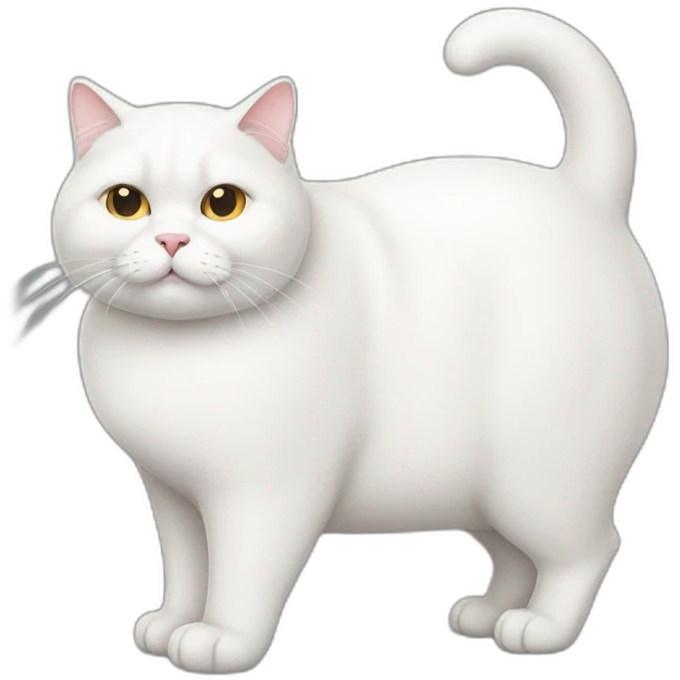 white fat cat emoji