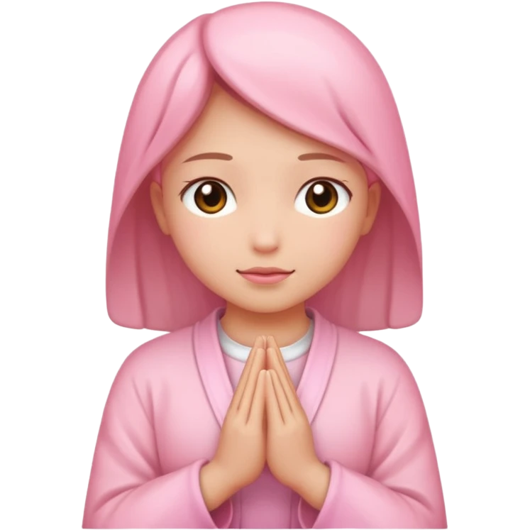 make pray with very girly pink tones. emoji