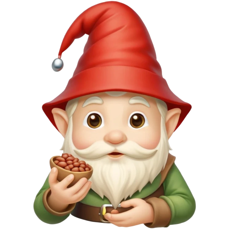 Gnome eating beans emoji
