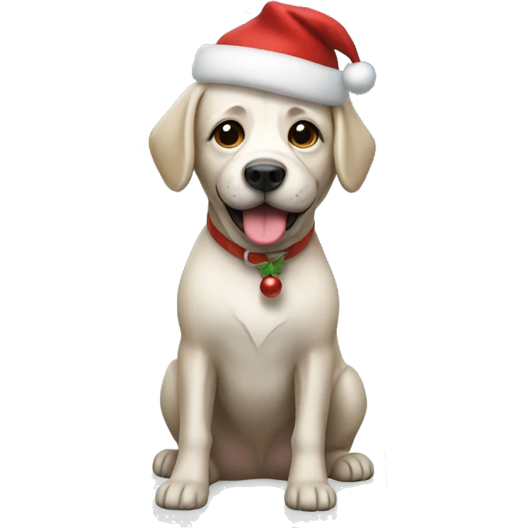 Christmas dog emoji