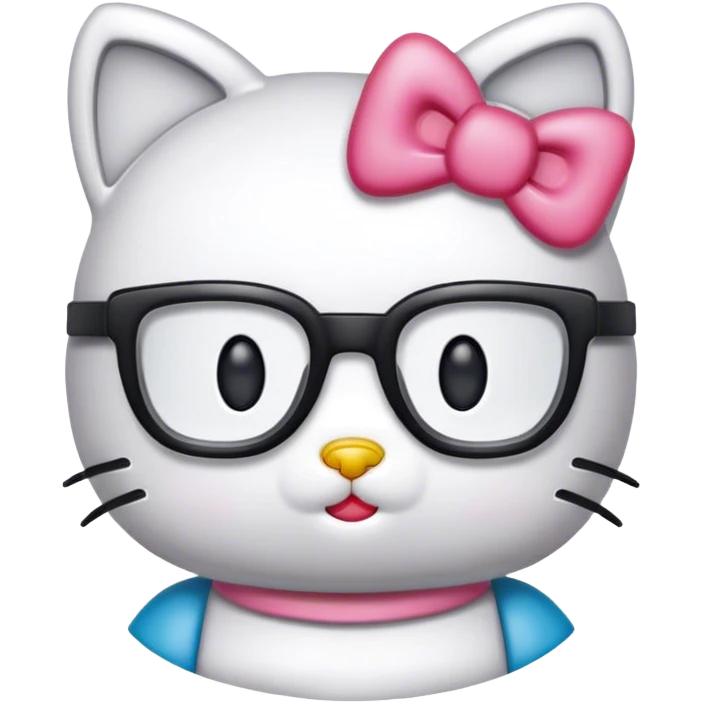 hello kitty nerd emoji