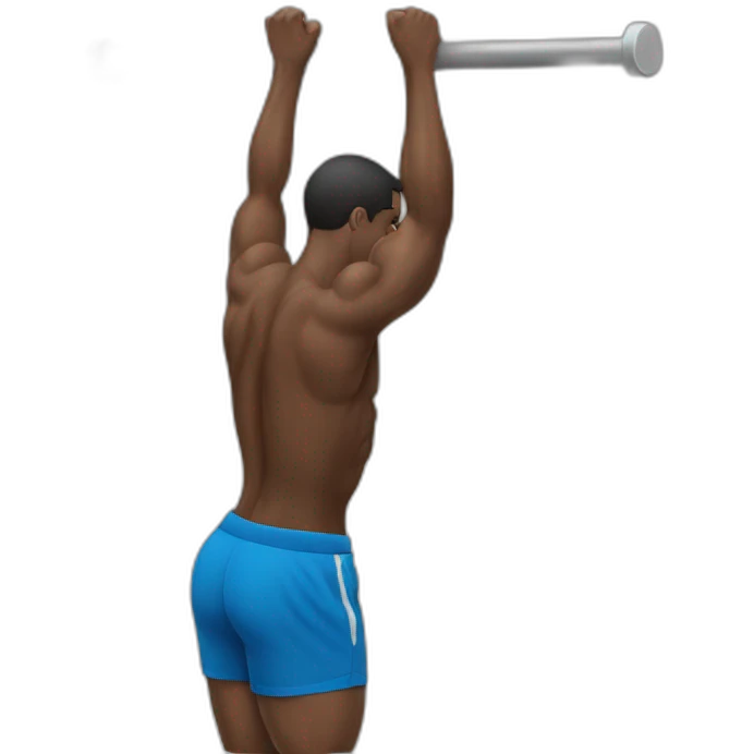 man doing pull up emoji
