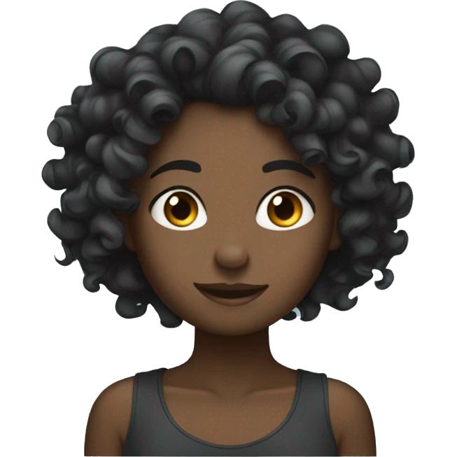 A curly black girl wahing her hair emoji