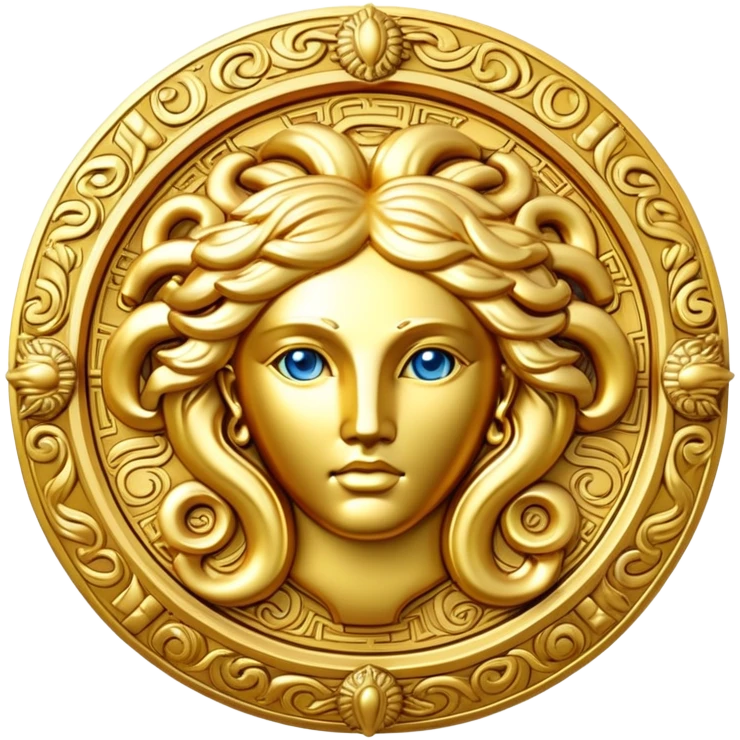 golden medallion versace medusa emoji