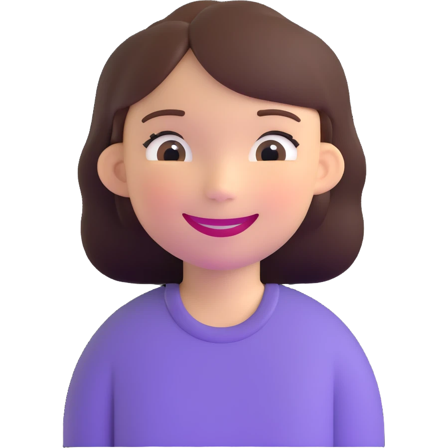 girl with smile emoji