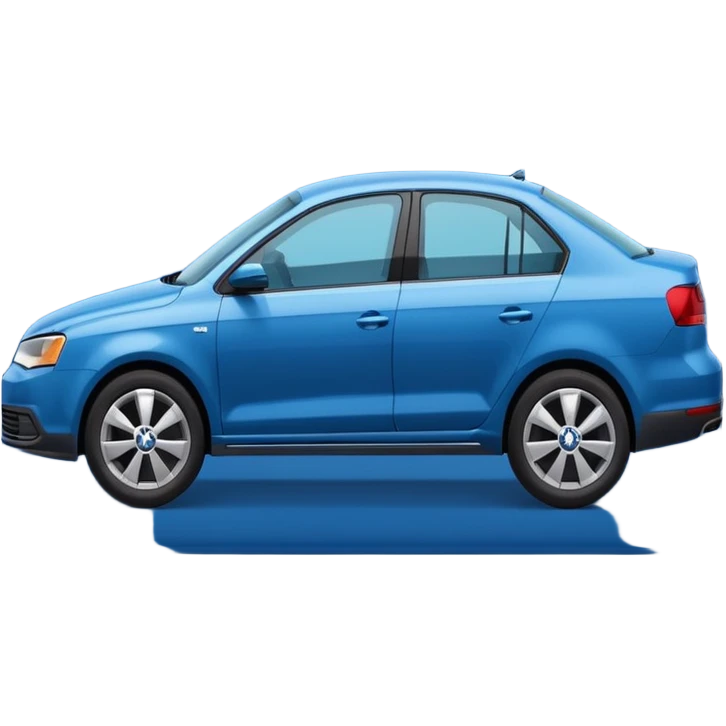 A **simple emoji-style icon** of a **blue multipocket folder**, clean and minimal, with **layered inner tabs**, subtle shading, and a **small blue Volkswagen Jetta car symbol** on the front.
 emoji
