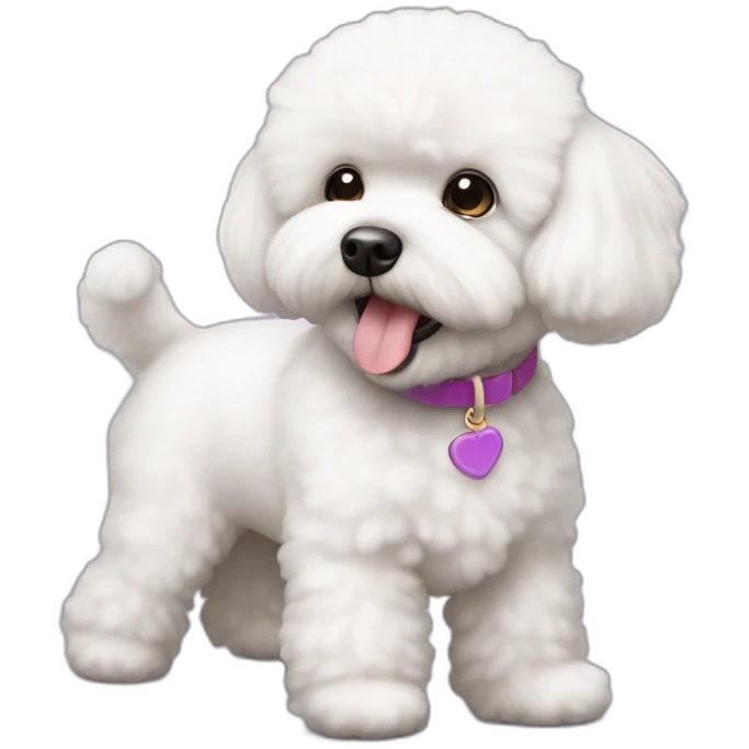 white bichon frise who is 1 year old emoji