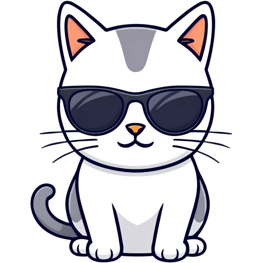 Cat with sunglasses emoji