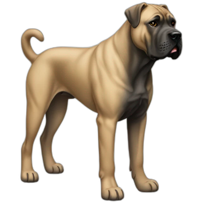dog Cane Corso color fawn full body emoji