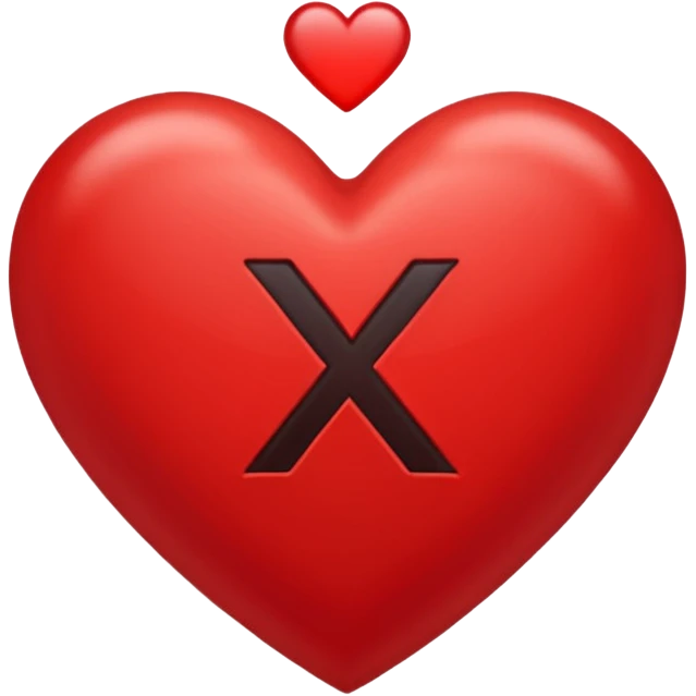 Corazón con la letra X emoji