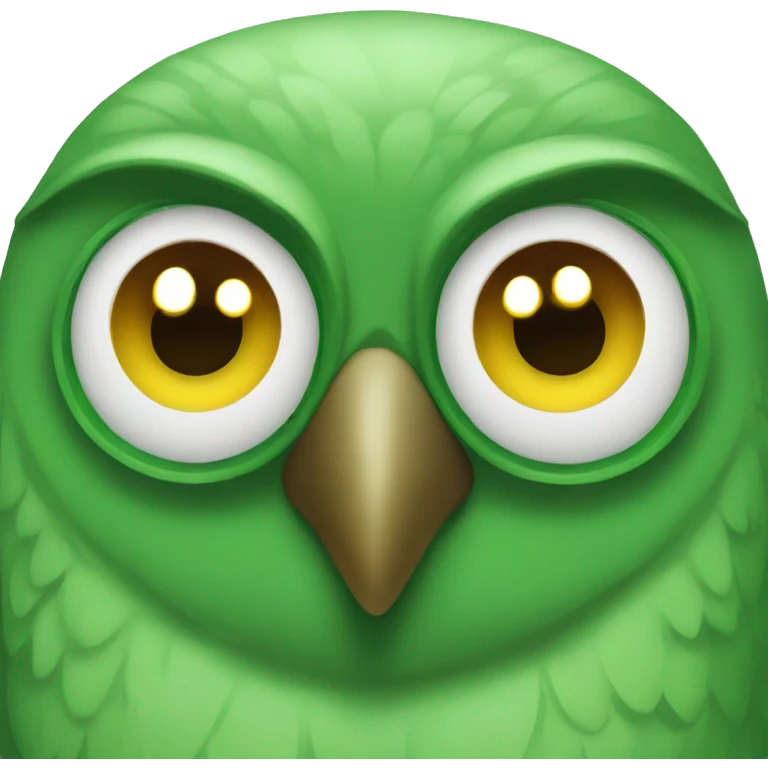 Green owl emoji