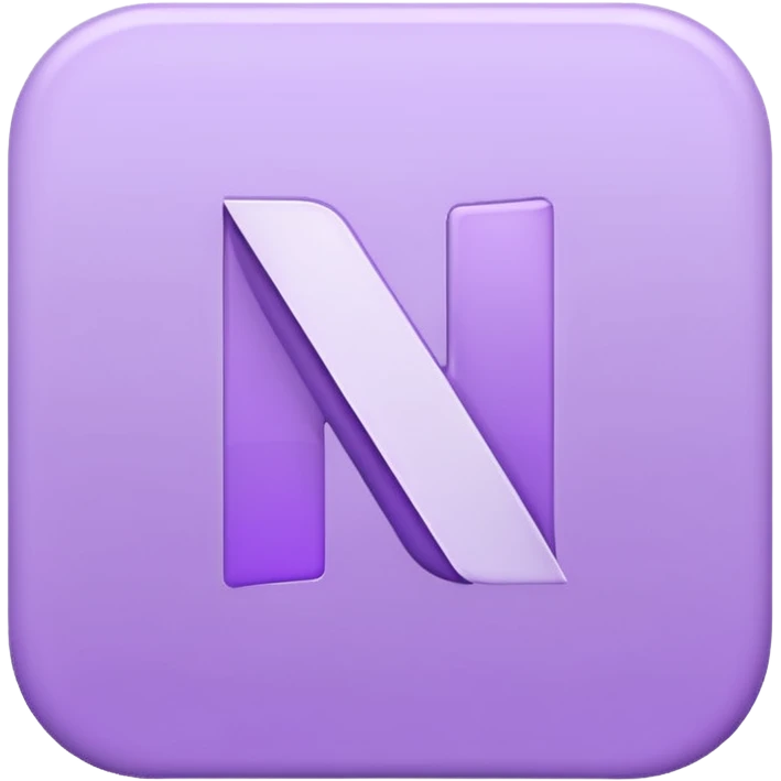 Netflix pretty aesthetic "N" logo in pastel purple emoji