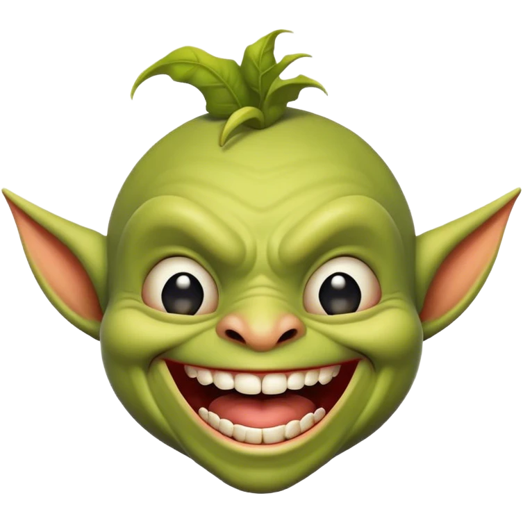Goblin with a huge smile  emoji