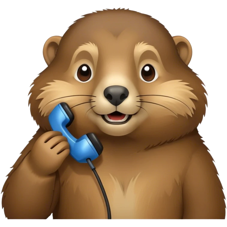a marmot working at a hotline emoji
