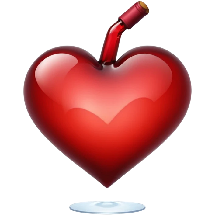 😍的❤️變成🍷 emoji