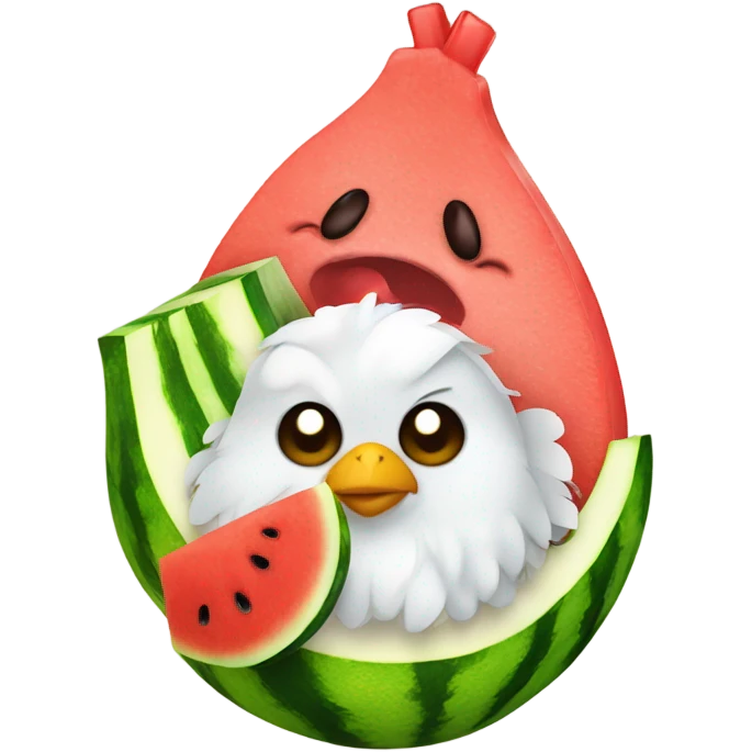 chicken and watermelon and kool aid emoji