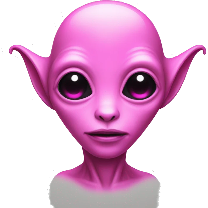 Pink alien emoji