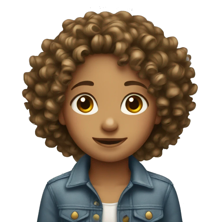 Curly haired girl emoji