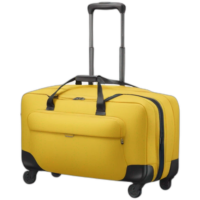 Samsonite trolley yellow parachute fabric emoji