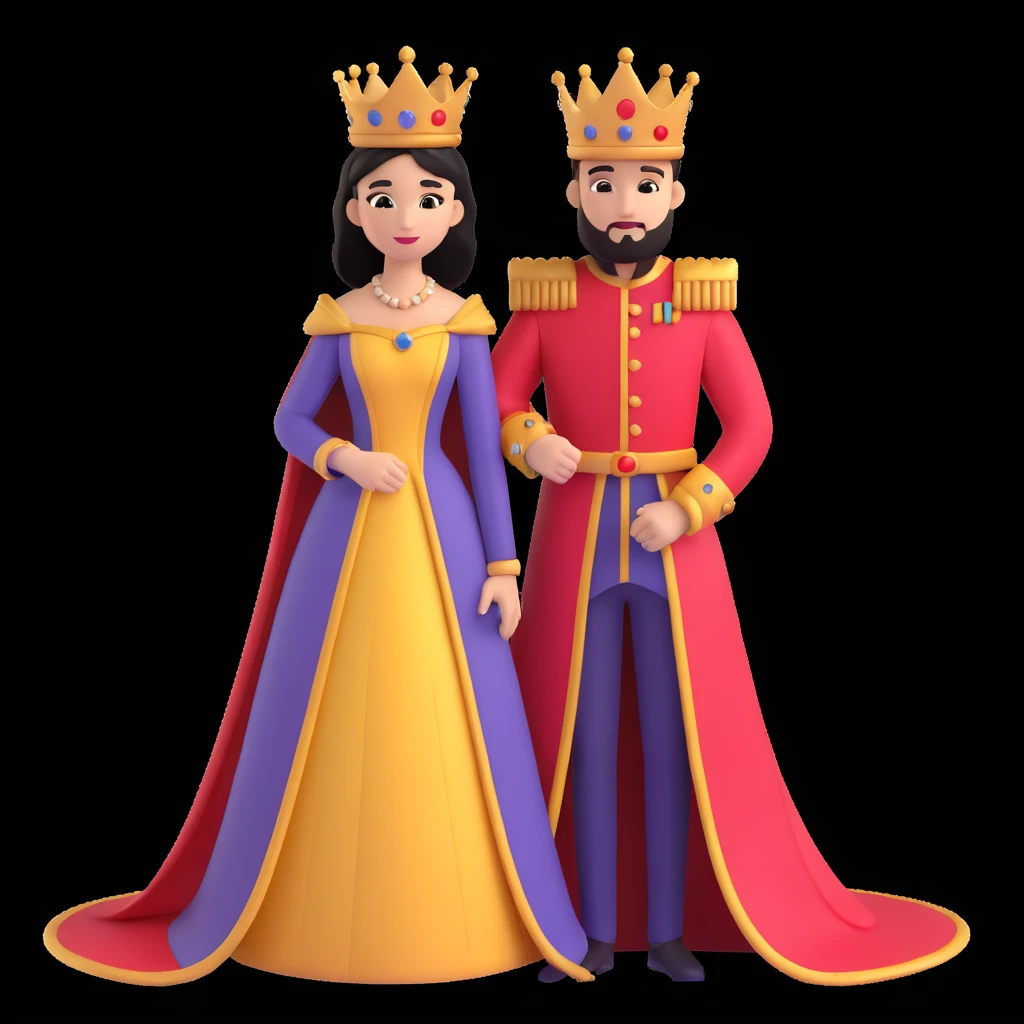 young king and queen posing emoji