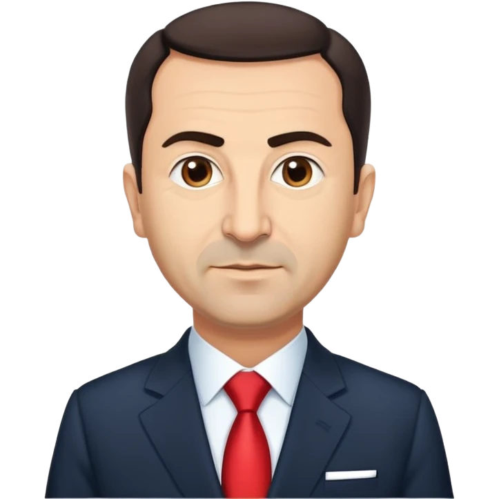 Turkish politician Ekrem İmamoğlu, Mayor of Istanbul, middle-aged man with short dark hair in a suit emoji